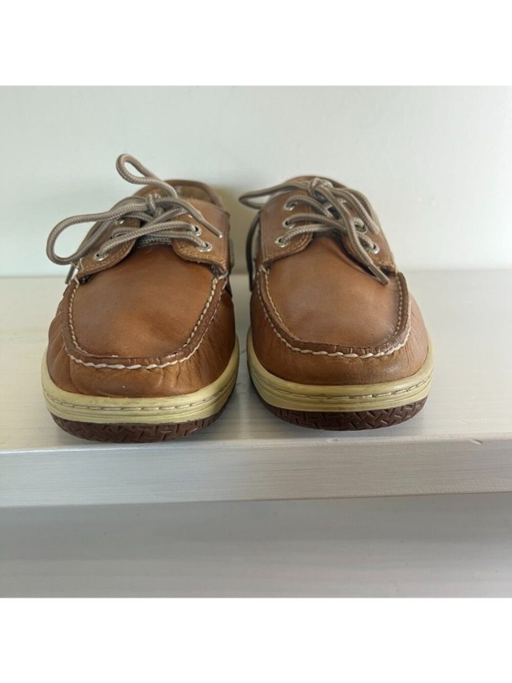 Sperry Topsider Mens 9.5W Billfish 3 Eye Boat Loafers Leather Shoes Preppy - Picture 3 of 13
